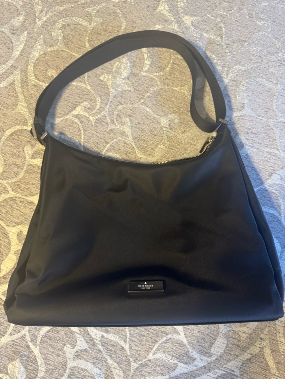 kate spade Carter Black Nylon Shoulder Bag with Wide Strap